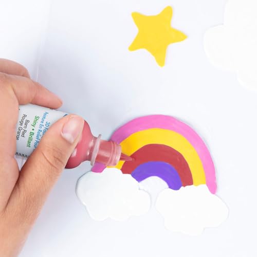 Scribbles 13904 3D Fabric Paint Shiny- Barn Red - Image 4