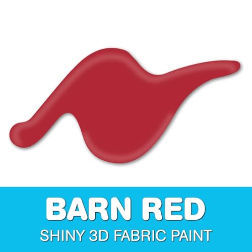 Scribbles 13904 3D Fabric Paint Shiny- Barn Red - Image 3