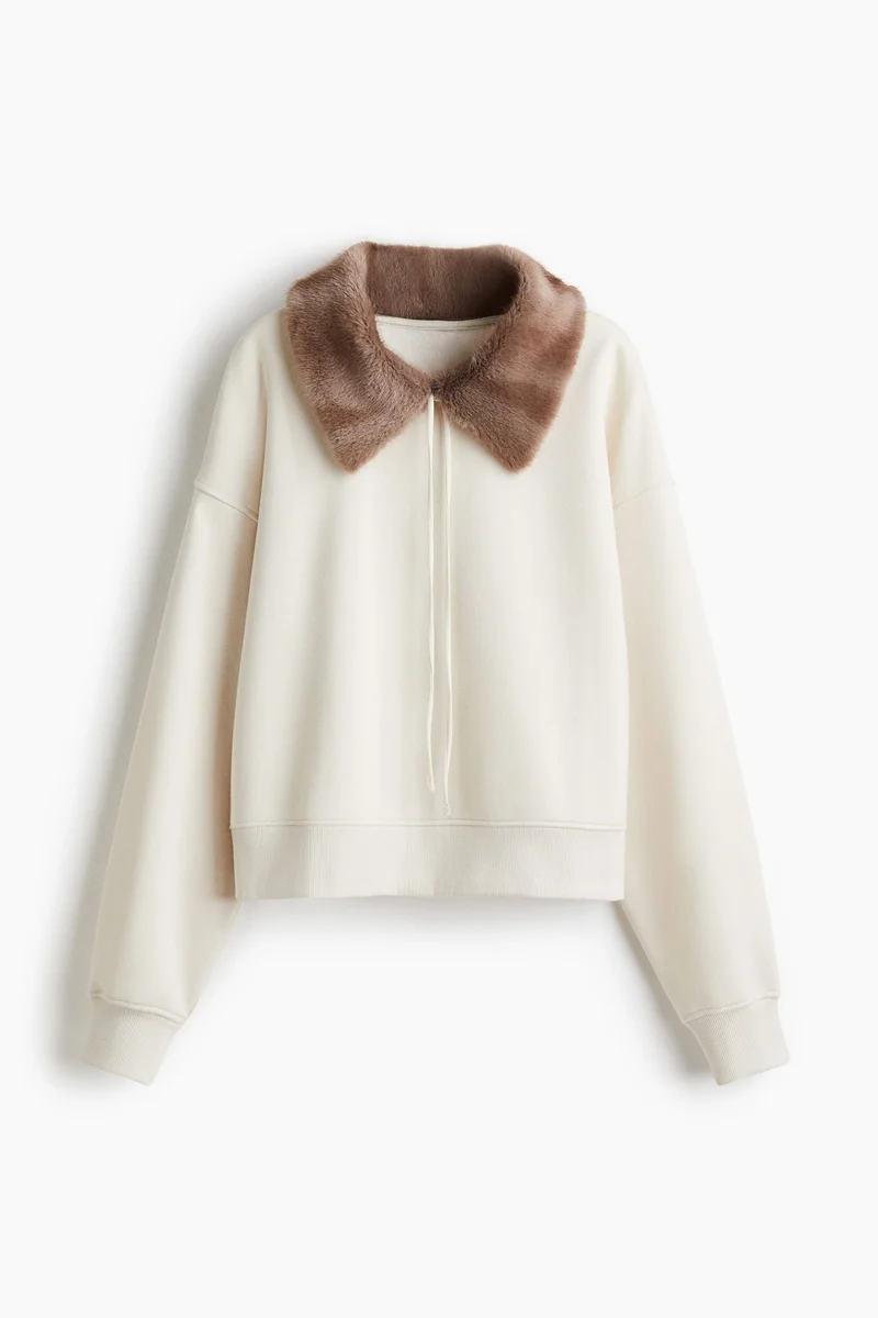 اتش اند ام سويت شيرت بياقة