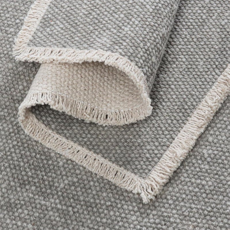 Hausattire Hausattire Cotton Frayed Placemats Set of 6 Dining Table 14x14 Inch  Rustic Farmhouse Boho Washable Placemat for Outdoor Parties BBQs Everyday Use Holiday Special Occasions Nubby Cotton  Grey  - Image 5