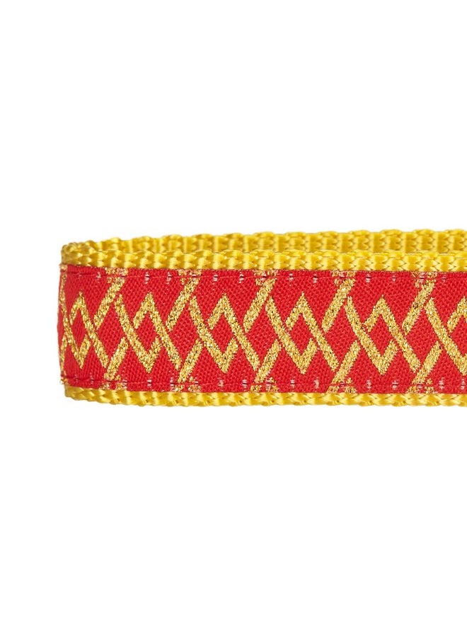 Blueberry Pet 4 Patterns Gold Metallic Thread Zigzag True Red Adjustable Dog Collar, Large, Neck 18"-26" - pzsku/Z764C6403578ADEB51C8FZ/45/_/1737032048/bd244a17-695b-4f87-922a-611af5e15b78