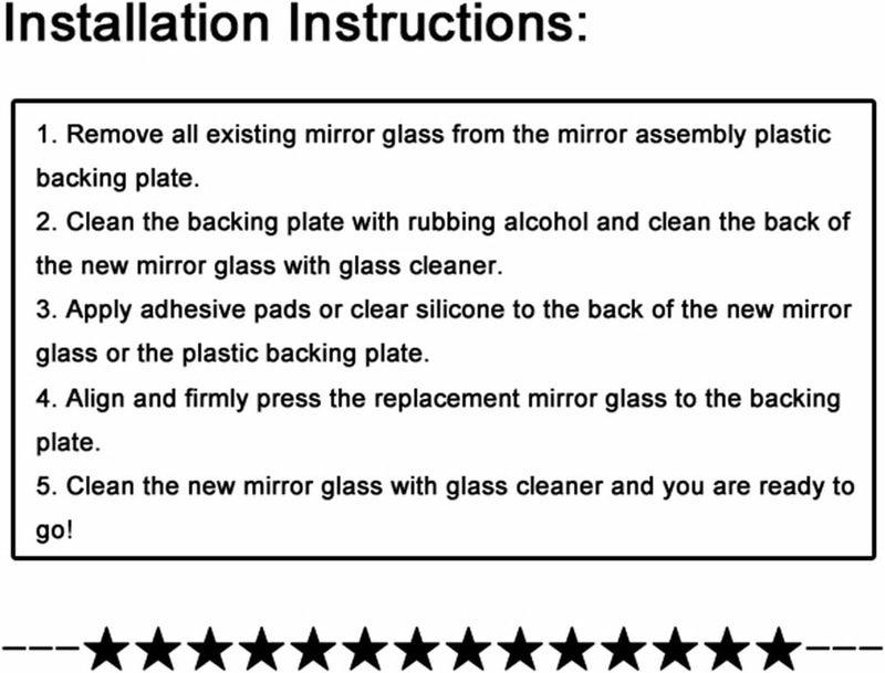 JZSUPER Side Mirror Glass fit for 1997-2006 HONDA CR-V, Driver Left Side View LH Replacement Rearview Flat Glass, Non Heated Including Adhesive - Image 2