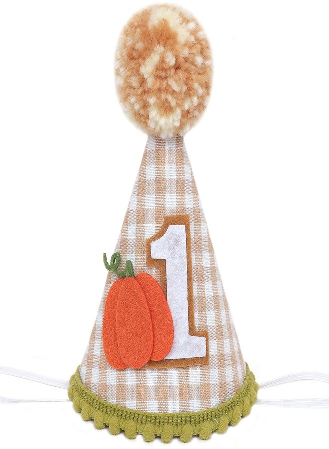 Agkvw Pumpkin 1st Birthday Hat for Boys - Fall Boy’s 1st Birthday Decoration, 1st Birthday Hat, First Birthday Decorations Boy - Image 1