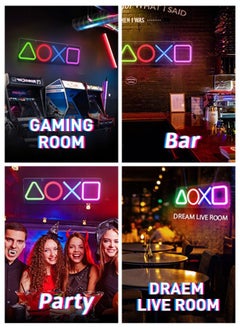 Xoopla LED Neon Lights With USB Powered Switch  , Game Icon Shape Neon for Playstation Light Icon Gaming/ Bedroom /Wall Decor,  for PS5 /4 Game Room/ Living Room/E-sports Room, Teen Gamer Room Decor Gifts  - Image 5
