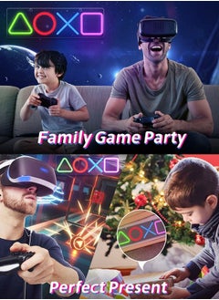 Xoopla LED Neon Lights With USB Powered Switch  , Game Icon Shape Neon for Playstation Light Icon Gaming/ Bedroom /Wall Decor,  for PS5 /4 Game Room/ Living Room/E-sports Room, Teen Gamer Room Decor Gifts  - Image 3