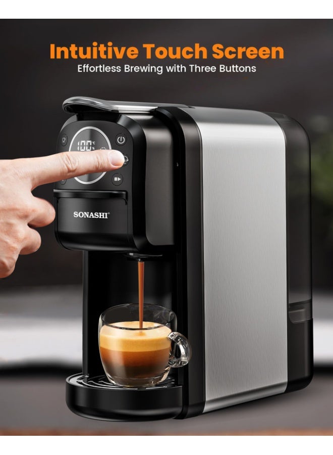 SONASHI Buy 3 in 1 Multi Capsule Coffee Machine and Get - 2 Slice Grill Maker | Digital Touch Coffee Maker with 2 Slice Grill Maker | Nespresso/Dolce Gusto/Coffee Powder Coffee Machine SCM-4984 + SGT-853N 700 ml 1400 W SCM-4984 + SWM-867 Black/Grey - Image 5