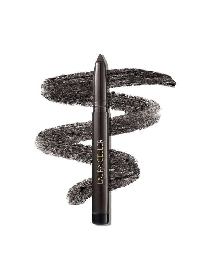 LAURA GELLER NEW YORK Kajal Longwear Kohl Eyeliner Pencil with Caffeine, Smooth & Blendable Makeup, Deep Charcoal  - Image 1