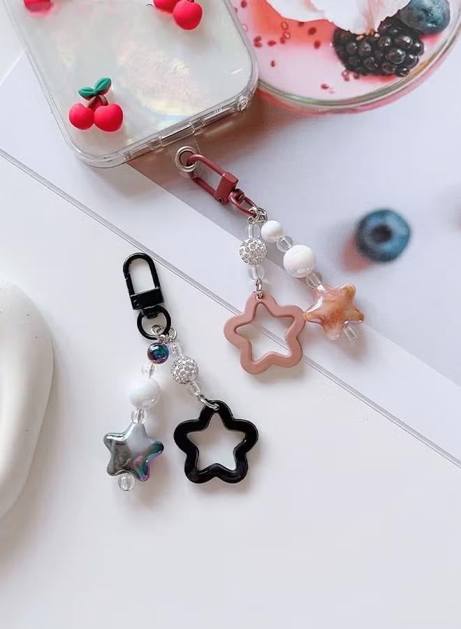 7 PCS Mini Star Phone Charms, Star Key Chains for Car Keys Star Keychain Accessories, Cell Phone Charms Accessories for Phone Bag Keychain Airpods Camera Pendants Backpack Decor - Image 3