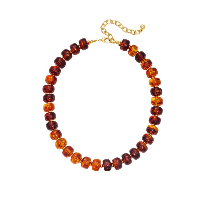 INNERDIVA Chunky Beaded Necklace for Women Colorful Resin Gemstone Statement Boho Bead Choker Necklaces Summer Beach Trendy Jewelry Prom Accessories Gifts - Image 1