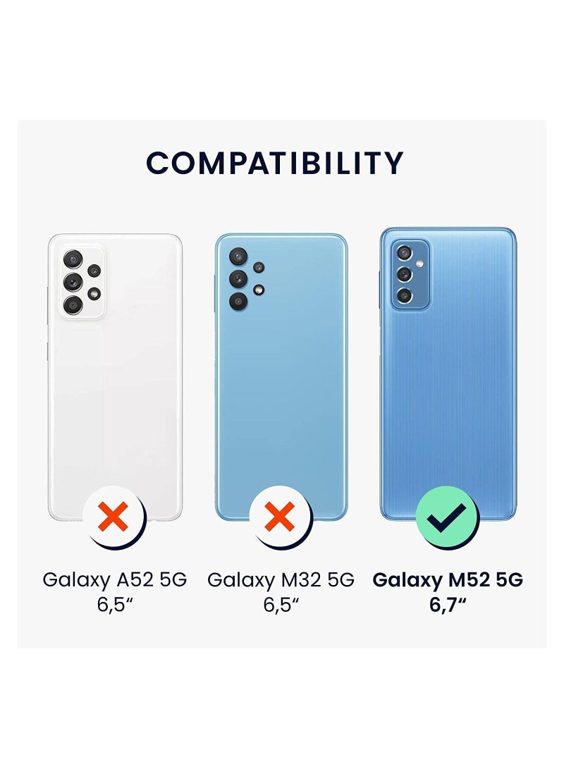 IAF Samsung Galaxy M52 5G Silicone Case Silky-Soft Touch Full-Body Protective Case, Shockproof & Protection for Each Lens Cover Case For ( Samsung Galaxy M52 5G, Black) - Image 2