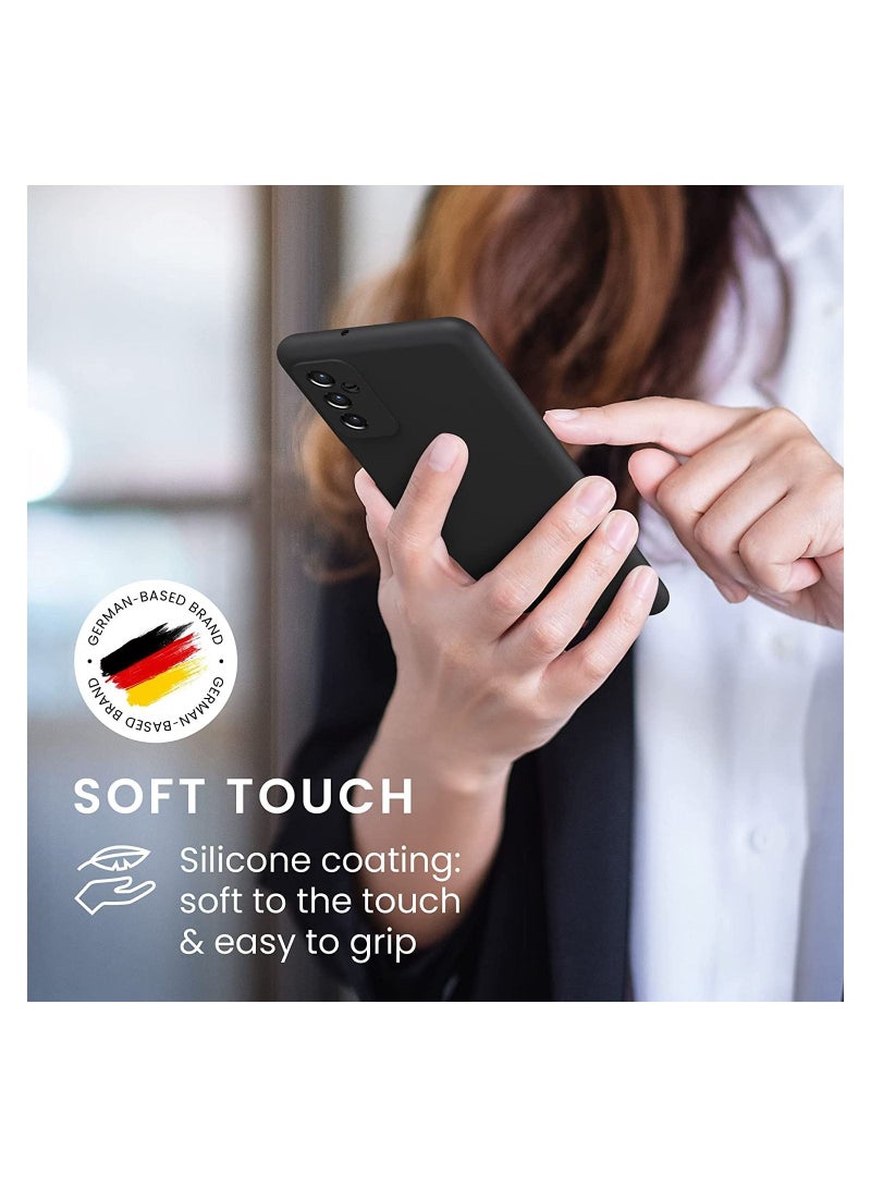 IAF Samsung Galaxy M52 5G Silicone Case Silky-Soft Touch Full-Body Protective Case, Shockproof & Protection for Each Lens Cover Case For ( Samsung Galaxy M52 5G, Black) - Image 3