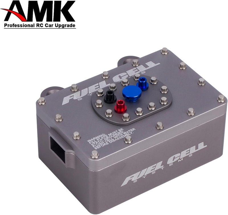 AMK 110 RC Crawler Fuel Cell Receiver CNC Aluminum RC Cell Receiver Simulated Fuel Tank for SCX10 PRO Roll Cage RR10 Capra and Other RC Crawler Cars Gray - Image 4