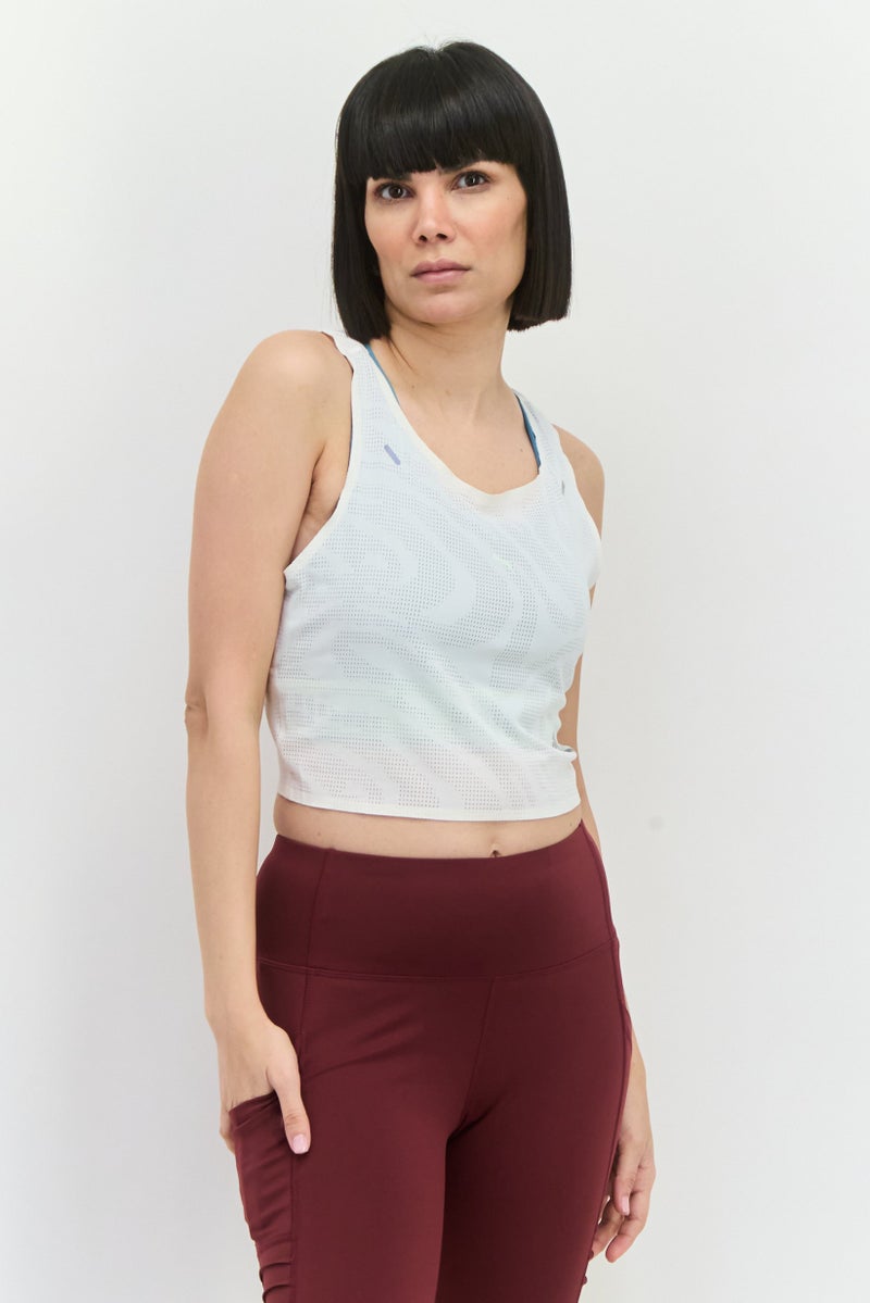 PUMA Women Sportswear Fit Sleeveless Outdoor Tank Top, White - Image 1