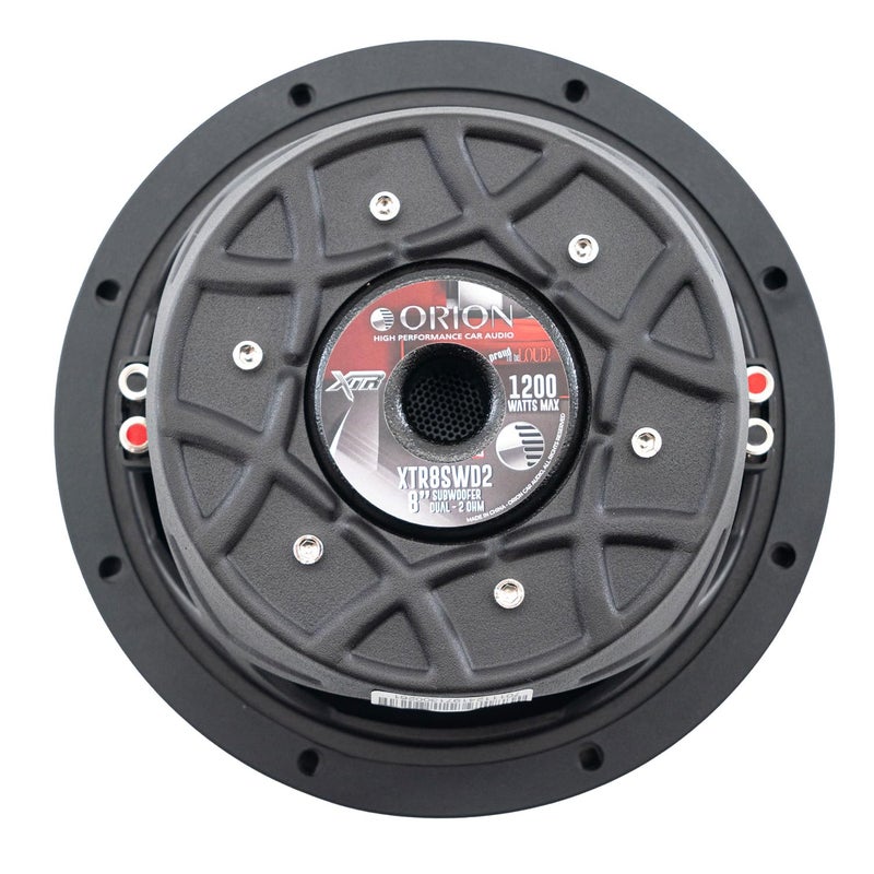 Orion XTR Series XTR8SWD2 Free Air Slim Shallow Mount 8â€ Car Subwoofer, 1200W Max Power, 300W RMS, Dual 2 Ohm, UV Coated Cone, NBR Surround â€“ OEM Sub Replacement Compact for Lexus, BMW, Nissan, & More - Image 5