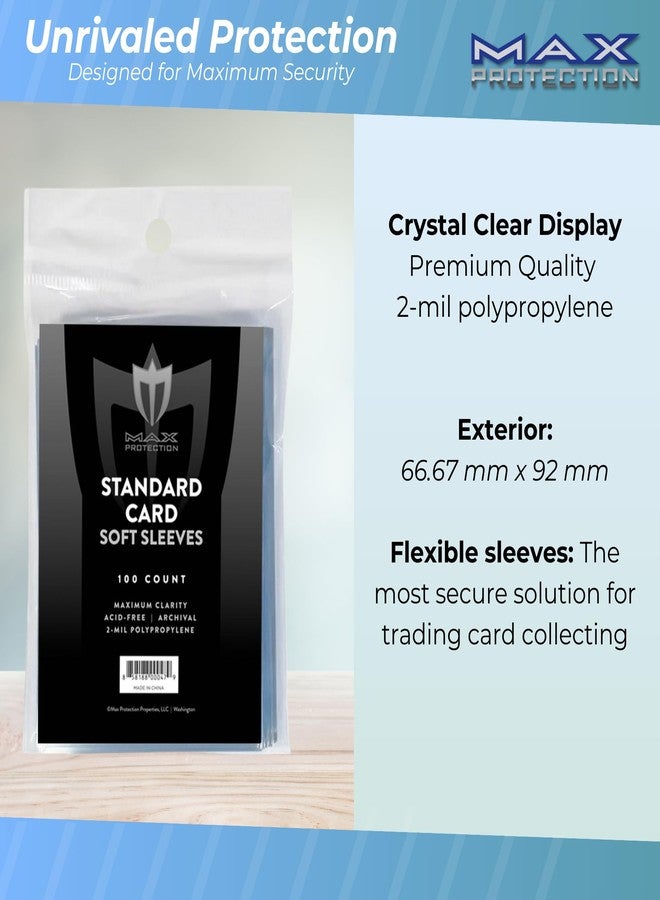 Max Protection Regular Trading Card Size Soft Sleeves - 100ct Pack (500 Sleeves) - Image 4