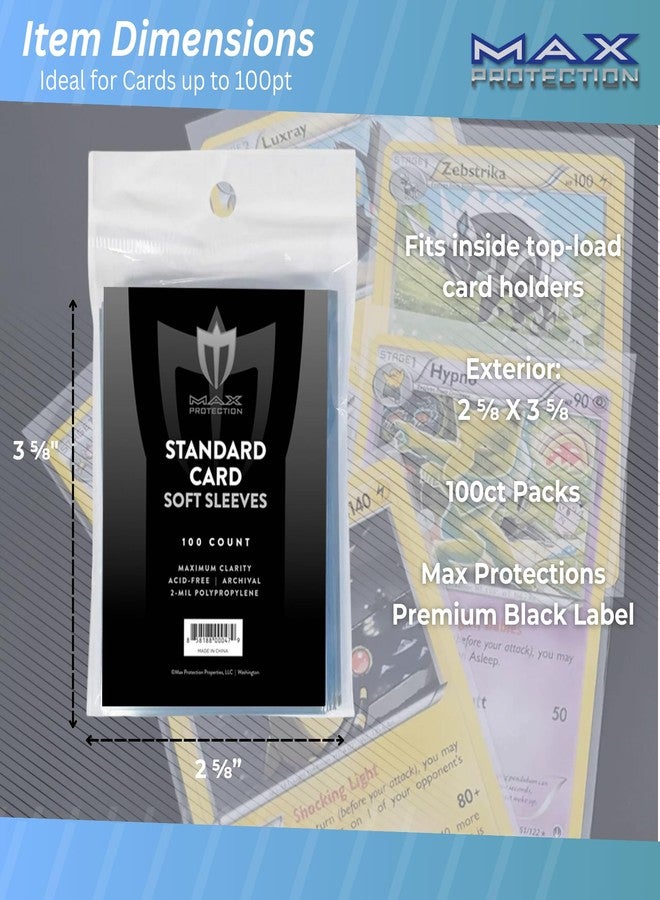 Max Protection Regular Trading Card Size Soft Sleeves - 100ct Pack (500 Sleeves) - Image 3