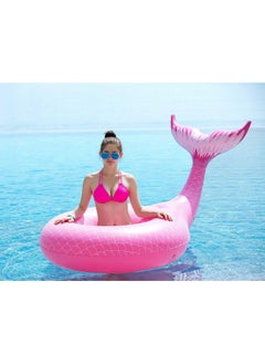 Jasonwell Giant Inflatable Mermaid Tail Pool Float With Fast Valves Summer Beach Swimming Pool Party Lounge Raft Decorations Toys For Adults Kids (Pink)  - Image 4