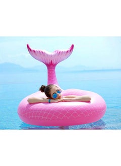 Jasonwell Giant Inflatable Mermaid Tail Pool Float With Fast Valves Summer Beach Swimming Pool Party Lounge Raft Decorations Toys For Adults Kids (Pink)  - Image 3