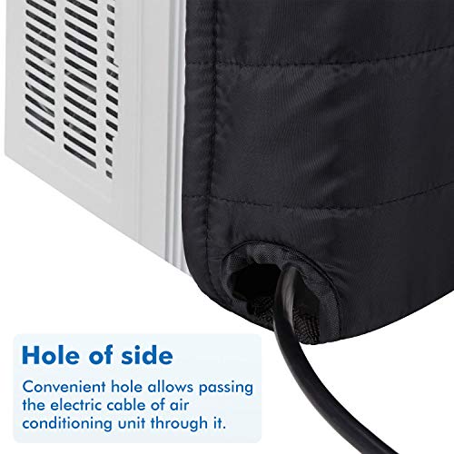 Brivic Indoor Air Conditioner Cover AC Cover for Inside Window Unit 25 x 17 x 3.5 inches(L x H x D),Black - Image 4