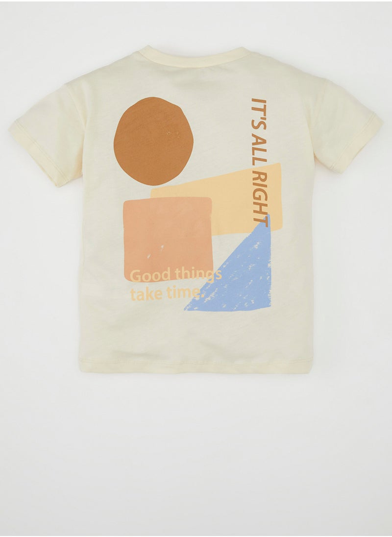 DeFacto Crew Neck Printed Short Sleeve T-Shirt  - Image 2