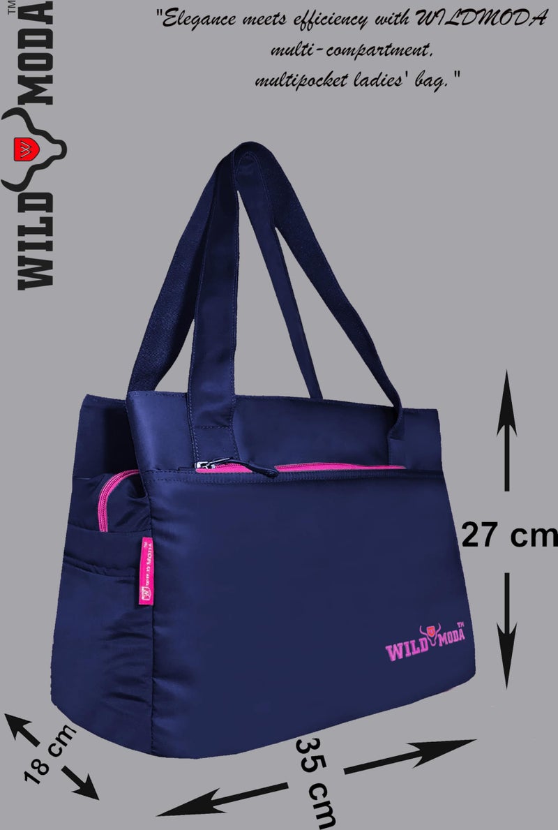 WILD MODA Women Casual Shoulder Bag Blue & Pink - Image 5