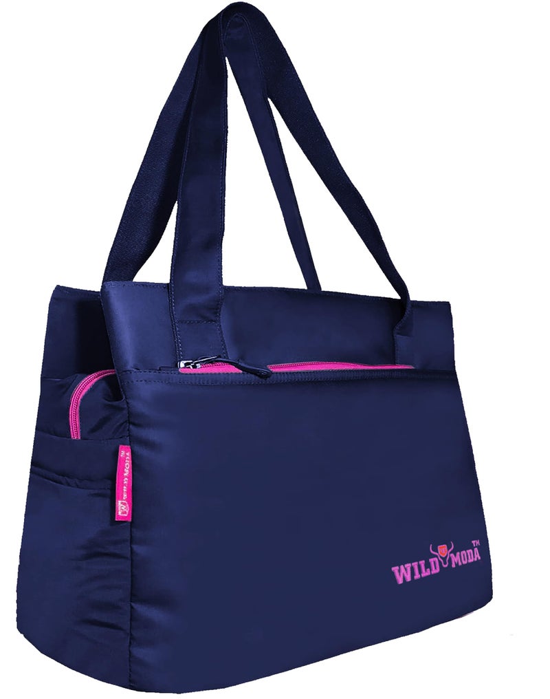 WILD MODA Women Casual Shoulder Bag Blue & Pink - Image 1