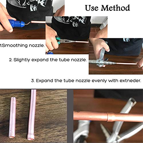 JoyTube Copper Pipe Tube Expander Tool manual Swaging hand tool Refrigeration Tube Expanding Tool kit 1/4” to 7/8” - Image 5