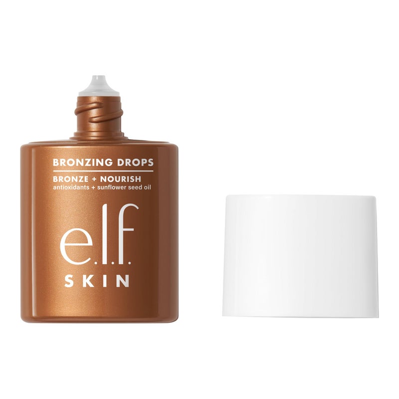 elf SKIN Bronzing Drops Liquid Bronzer For Face Skin Creates A SunKissed Glow Infused With Vitamin E Vegan CrueltyFree Copper Gold