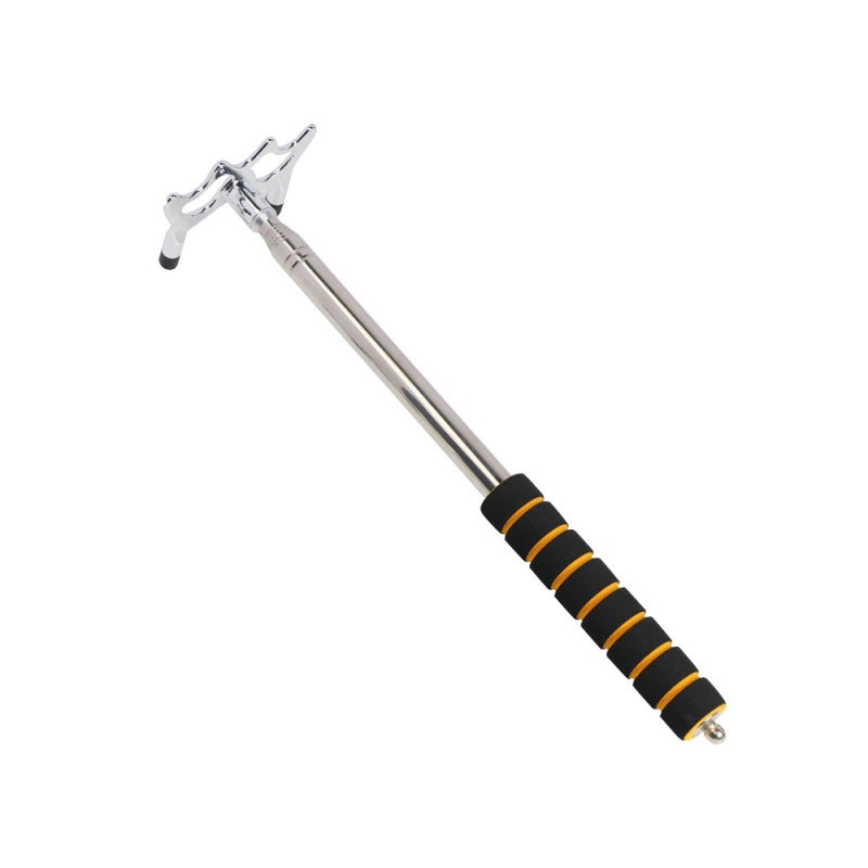 Pool Cue Bridge: 32 Cm To 1.5 M Extendable Stainless Steel Bar - Weighted Stable Head, Sweat-Absorbing Sponge Grip For Billiards, Snooker Home Or Club Play - Image 1