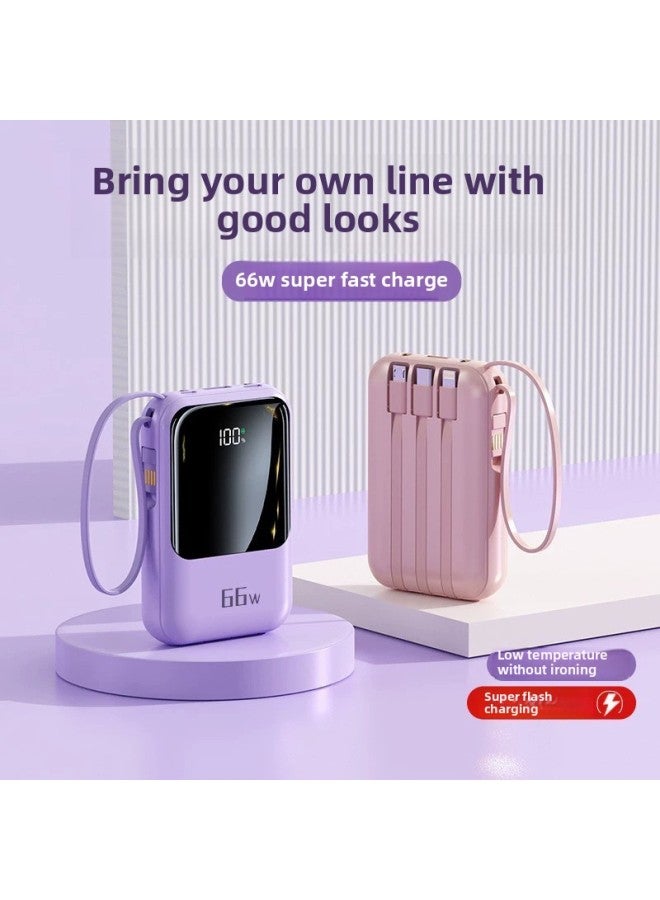 إسكدنيا Mini 66W Super Fast Charging With Cable Charging Treasure Large Capacity Mobile Power Gift Logo-Color:White-Power Supply Capacity:10000ma - Image 2