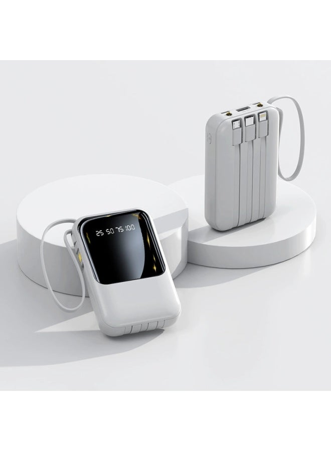 إسكدنيا Mini 66W Super Fast Charging With Cable Charging Treasure Large Capacity Mobile Power Gift Logo-Color:White-Power Supply Capacity:10000ma - Image 1