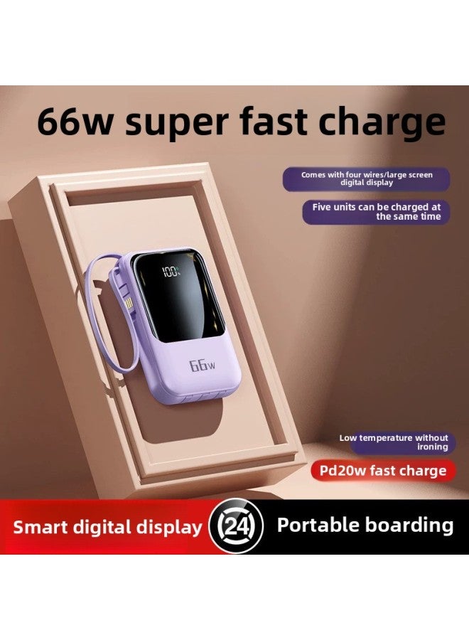 إسكدنيا Mini 66W Super Fast Charging With Cable Charging Treasure Large Capacity Mobile Power Gift Logo-Color:White-Power Supply Capacity:10000ma - Image 4