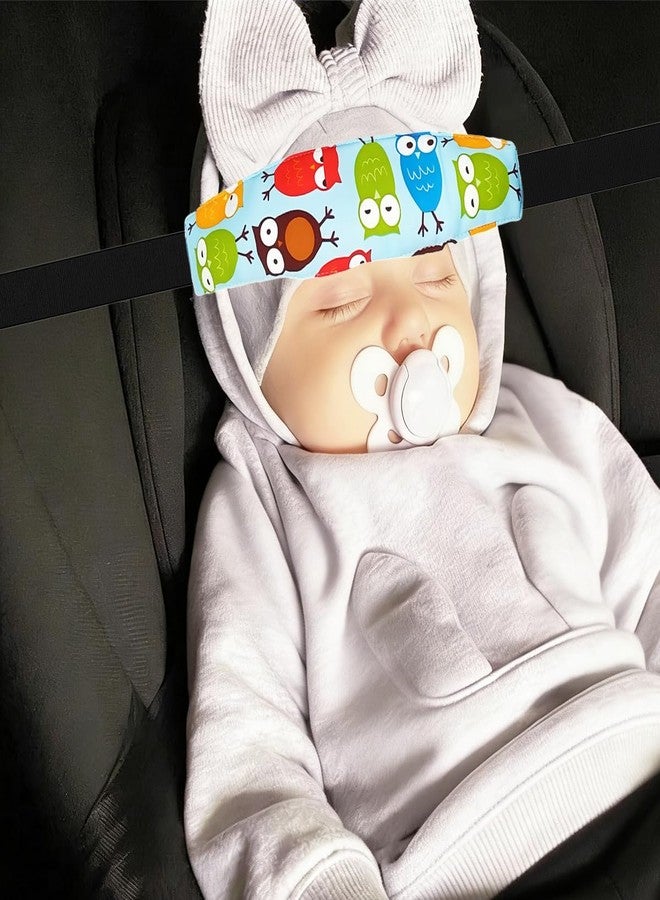 Bulrash 3PCS Head Support Band for Stroller Car Seat Adjustable Neck Relief Strap Headrest for Sleeping Traveling Slumber Positioner for Toddler Kids Child Baby Infant(Blue-Owl,Dolphin,Dinosaur) - Image 3