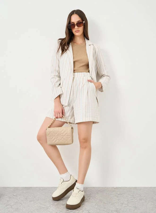 ستايلي Styli Striped Shorts with Side Pocket