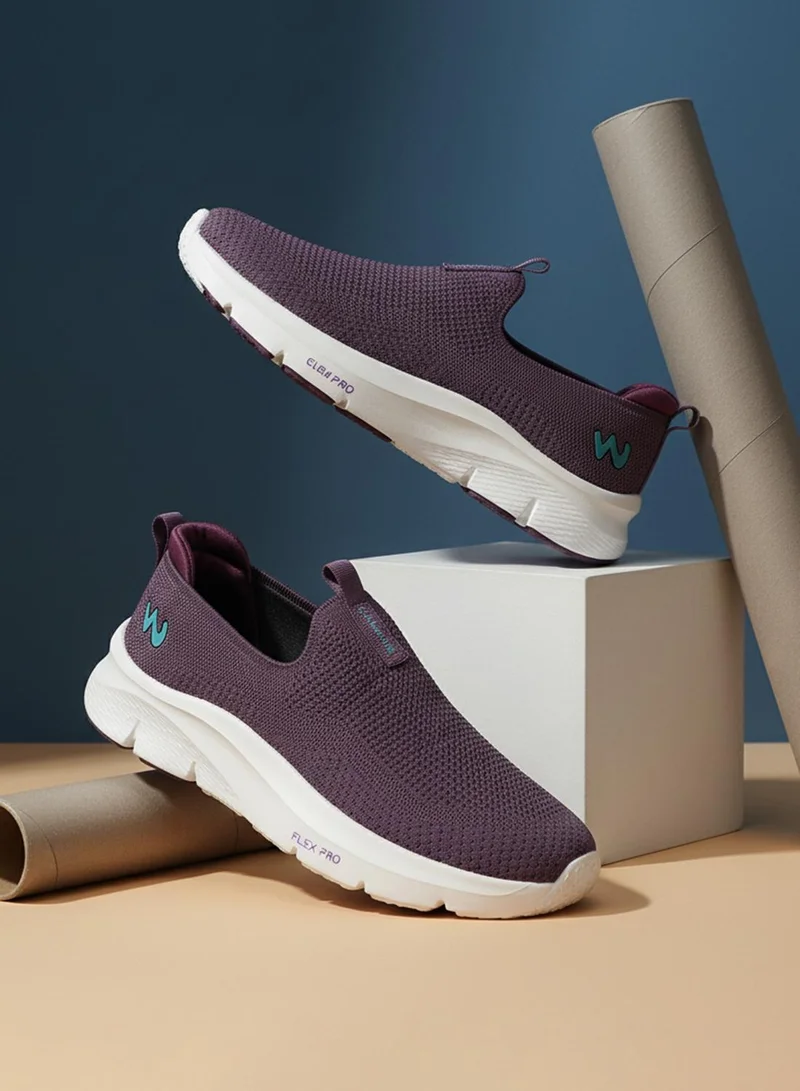 CAMPUS Women's Purple Slip On Walking Shoes - Lightweight Shoes, Elegant Design for Minimal Look