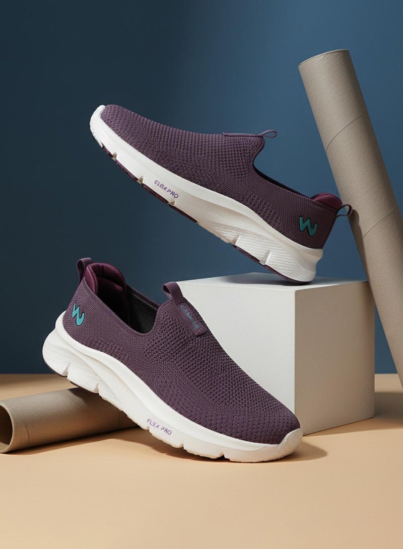CAMPUS Women's Purple Slip On Walking Shoes - Lightweight Shoes, Elegant Design for Minimal Look - Image 2
