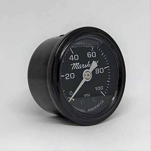 Marshall Instruments MSB00100 Liquid Filled Fuel/Oil Pressure Gauge Black - Image 1