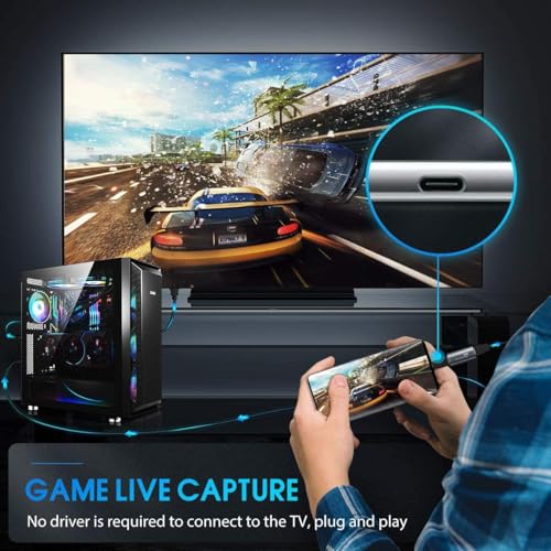 MICROWARE 4K Video Capture Card for HDMI-Compatible Male to USB Female Adapter 1080P Live Video Strea-ming Game Recorder (Z51 Video Capture Card) - Image 4