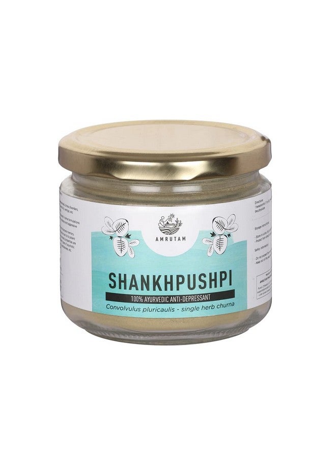 AMRUTAM Shankhpushpi Churna: Ayurvedic Anti-Depressant, 100g - Image 1