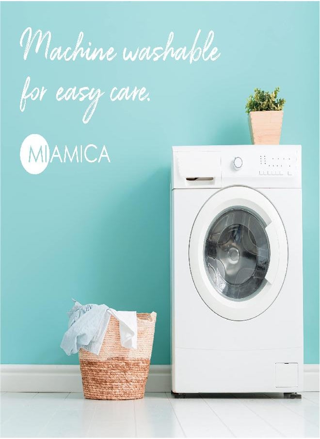 Miamica Miamica Soft Travel Laundry Bag with Zipper and Drawstring, Gray/Gold, 21” x 22” - Keep Your Dirty Clothes Separate and Your Suitcase Organized - Expandable, Durable, and Foldable Laundry Bag  - Image 3