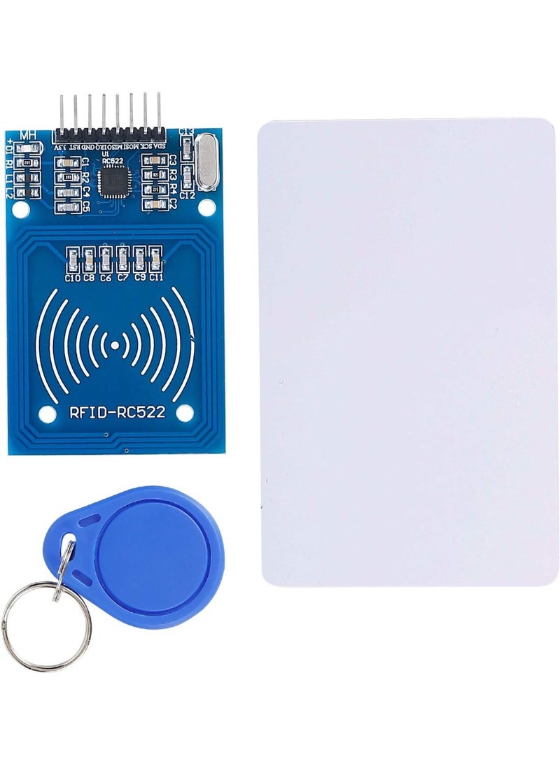 فيلارو مجموعة قارئ بطاقات IC بتقنية RFID RC522 مكونة من 3 قطع مع موصلات دبابيس (لا حاجة للحام)، وبطاقات IC فارغة، وحلقات مفاتيح لتعلم تطوير الإلكترونيات ووحدات التحكم الدقيقة. - Image 3