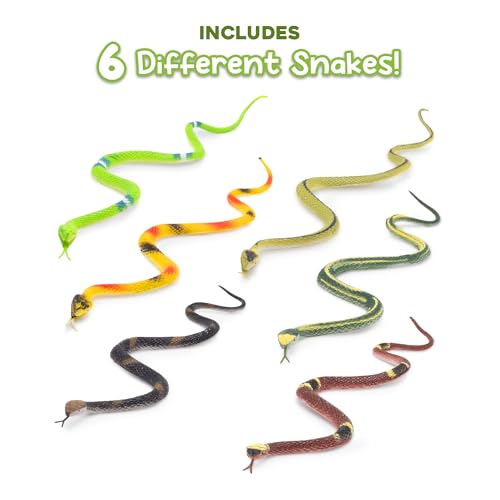 Fun Central 12Pack Realistic Snakes 14 Multicolor Snake Toys for Outdoor Decor Pranks and Bird Rabbit Squirrel Deterrent - Image 5