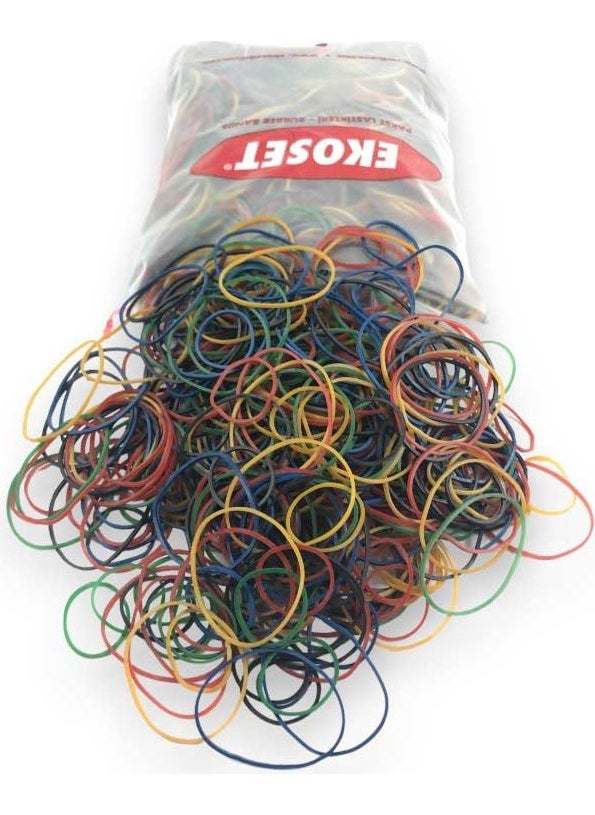 Ekoset Mixed Size and Color Thin Package Elastics 5000 Pieces 5 Colors 40 and 70 mm  - Image 1