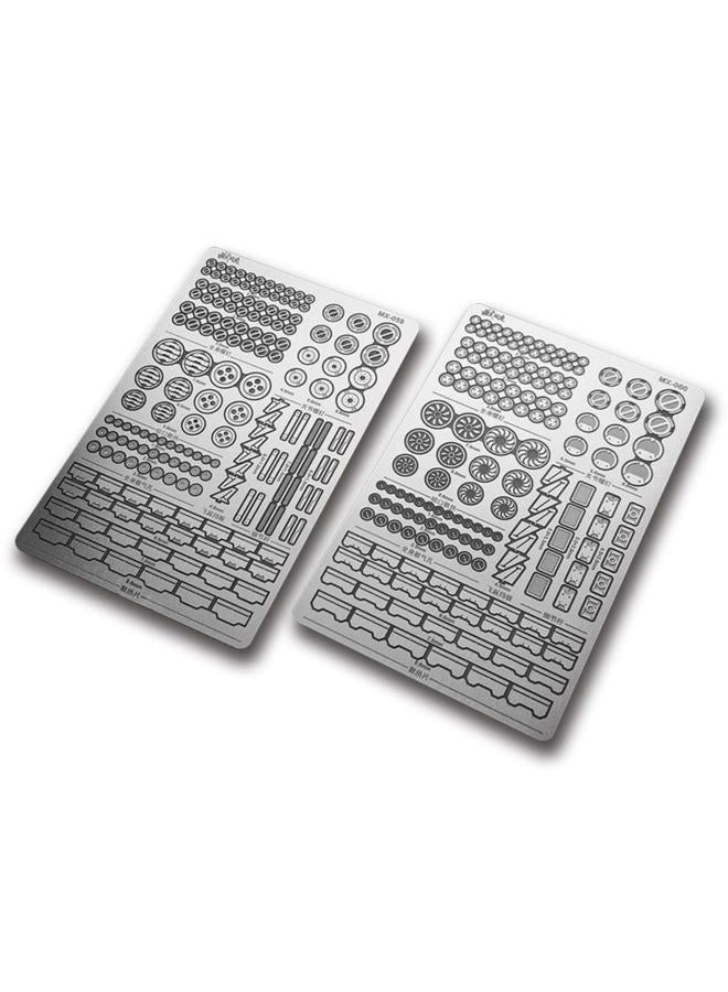 ANSAI 172PCS Detail up Parts Photo Etch Parts Set for MG 1/100 1/144 Scale Model Rivets Varieties Size(2 Sheets) - Image 1