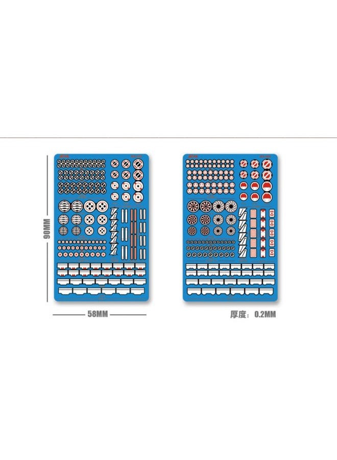 ANSAI 172PCS Detail up Parts Photo Etch Parts Set for MG 1/100 1/144 Scale Model Rivets Varieties Size(2 Sheets) - Image 4