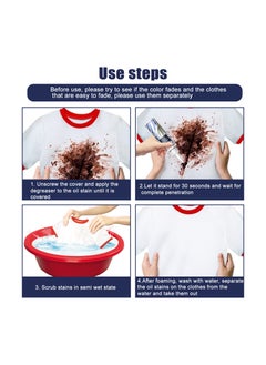 JUE-FISH 100ml Oil Stain Remover for Clothes Garment Stubborn Stain Cleaner Emergency Stain Rescue Stain Remover  - Image 4