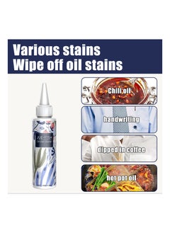 JUE-FISH 100ml Oil Stain Remover for Clothes Garment Stubborn Stain Cleaner Emergency Stain Rescue Stain Remover  - Image 2