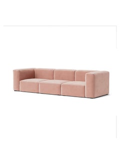 A to Z Furniture Safina Modular 3 Seater Sofa in Velvet in Pink Color Modular Sofa 