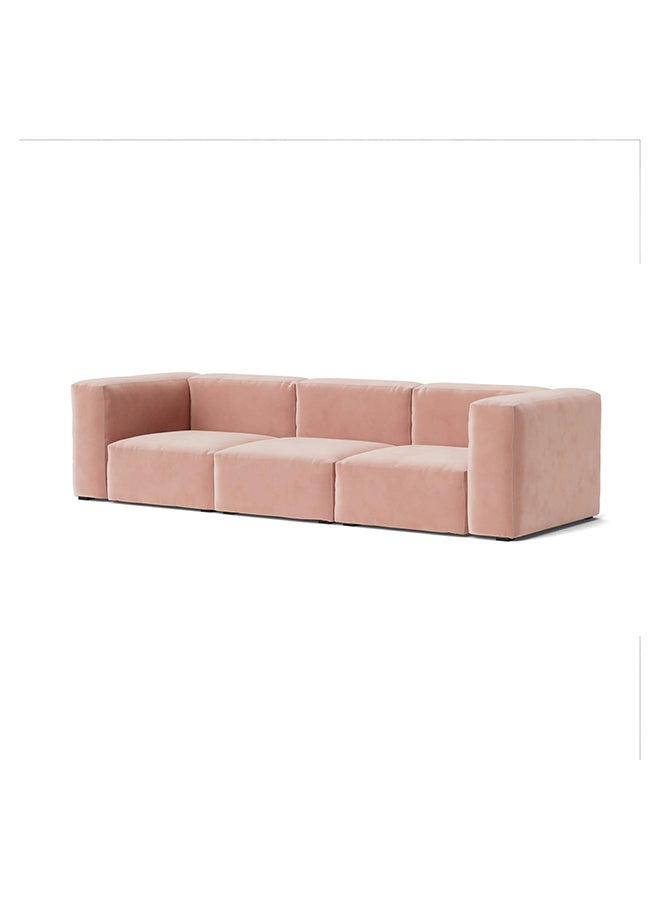 A to Z Furniture Safina Modular 3 Seater Sofa in Velvet in Pink Color Modular Sofa