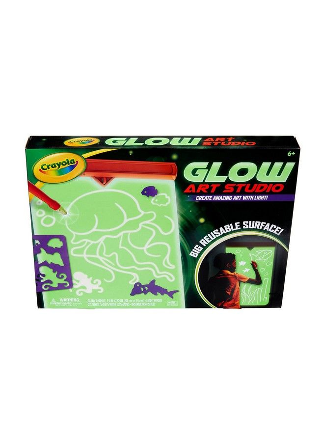 Crayola ألعاب Glow Art Studio المضيئة في الظلام للأطفال والبنات من سن 6 إلى 7 سنوات - Image 1